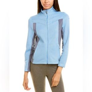 Spyder Womens Speedo Powder Blue Waffle Knit Fleece Zip Jacket Medium